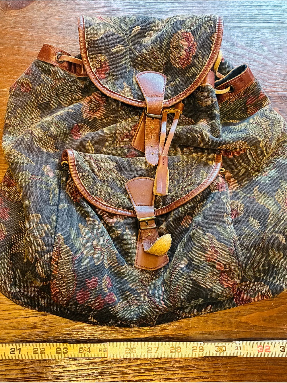 Gap Floral Botanical Tapestry Backpack Vintage 90s Cottagecore Whimsigoth Boho